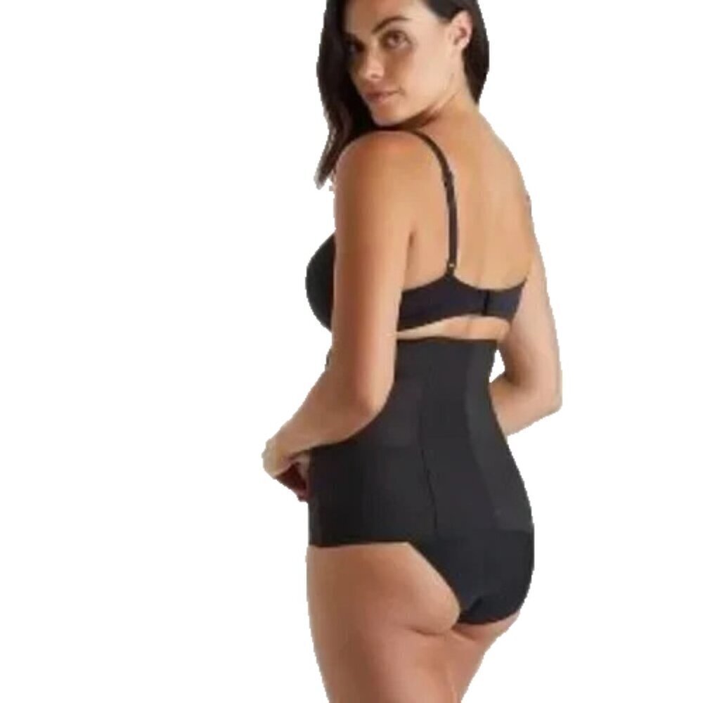 SlimShaper by Miracle Brands Women's Sheer Shaping Waist Cincher Black Size M - Picture 2 of 9